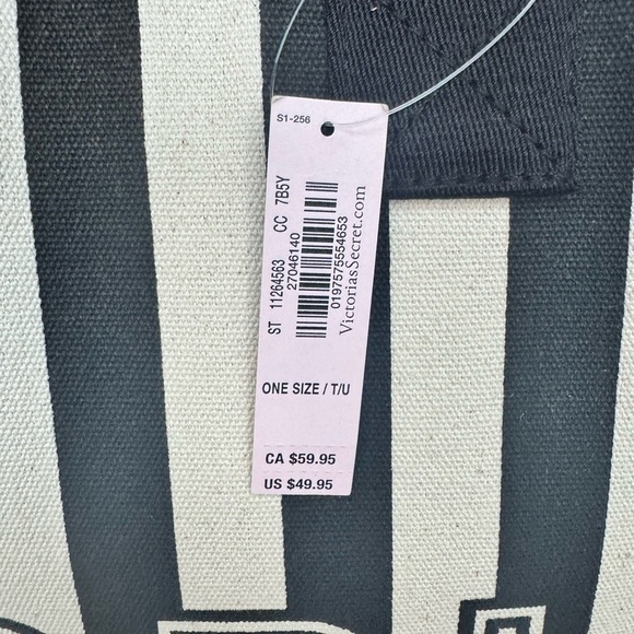 Victoria’s Secret Viral Graphic Stripe Tote & Large Wristlet Pouch (2 Piece) - Picture 4 of 13